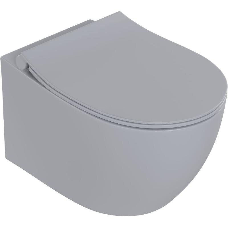 Изображение товара Подвесной унитаз Allen Brau Fantasy 4.11035.SG, смыв торнадо, сиденье микролифт, цвет серый матовый