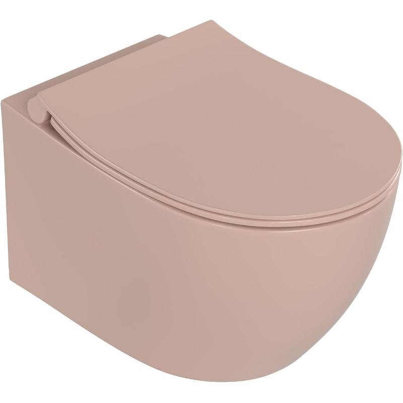 Изображение товара Allen Brau Fantasy 4.11035.SM — подвесной унитаз, розовый, торнадо, сиденье микролифт