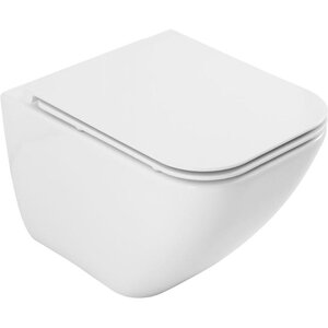 Изображение товара Подвесной унитаз Allen Brau Liberty 4.33011.20, безободковый, смыв торнадо, сиденье микролифт, цвет белый