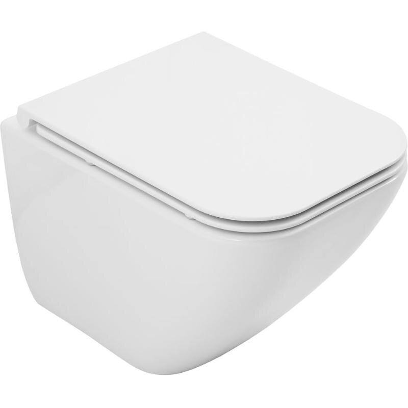 Изображение товара Подвесной унитаз Allen Brau Liberty 4.33012.20, безободковый, смыв торнадо, сиденье микролифт, цвет белый