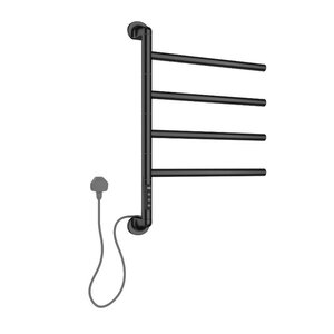 Изображение товара Полотенцесушитель электрический Allen Brau Liberty 7.33000-GM, ширина 49 см, высота 68 см, диммер слева, цвет графит браш