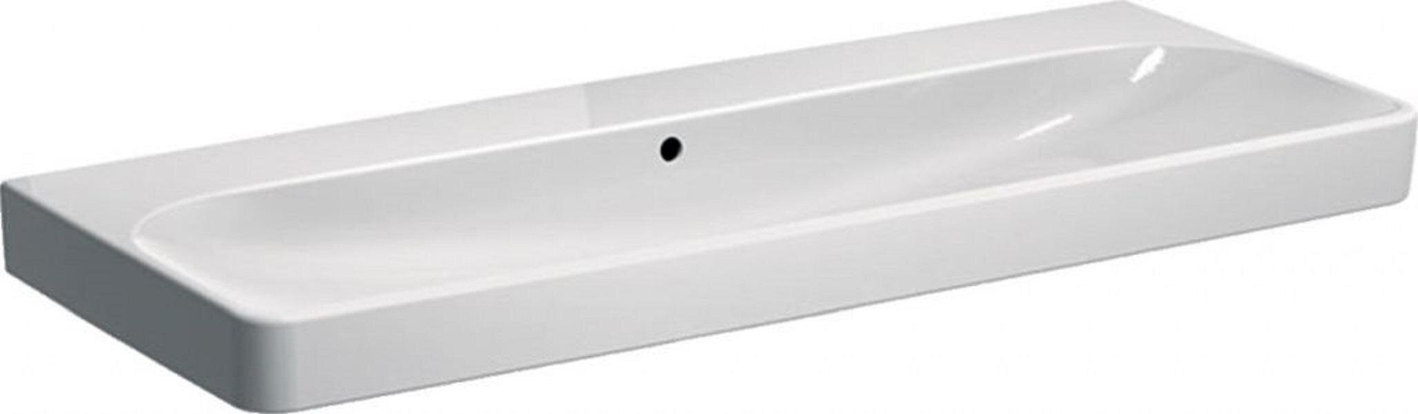 Изображение товара Раковина Geberit Smyle Square 500.225.01.1, 120 см, фарфор, белая