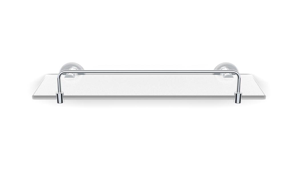 Изображение товара Полка Langberger Burano 11051D Хромированная латунная настенная с ударопрочным стеклом Изображение товара Полка Langberger Burano 11051D Хромированная латунная настенная с ударопрочным стеклом