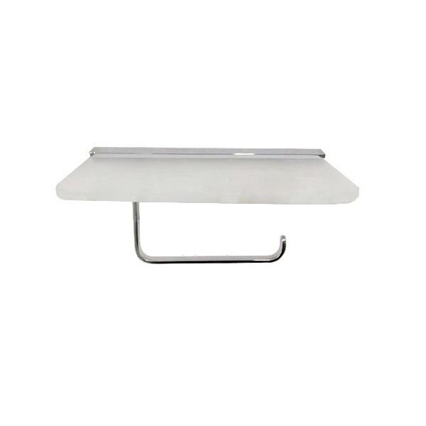 Изображение товара Бумагодержатель со стеклянной полкой Langberger 32041B для ванной