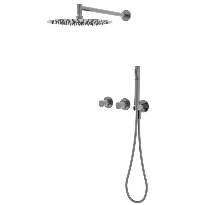 Изображение товара Душевая система Vincea Аура VSFW-6AU1GM встраиваемая, вороненая сталь