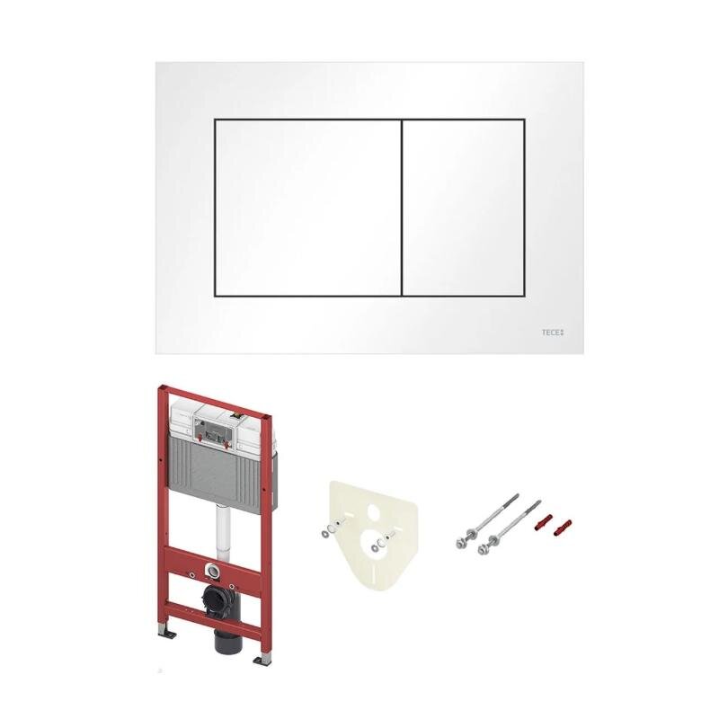Изображение товара Инсталляция для унитаза TECE Base N500413, клавиша белый глянцевый