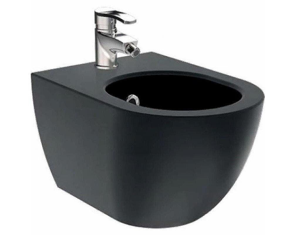 Изображение товара Биде Creavit Free FE510-00SM00E-0000, подвесное, черный матовый Изображение товара Биде Creavit Free FE510-00SM00E-0000, подвесное, черный матовый