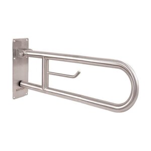 Изображение товара Поручень полукруглый Nofer 15051.60.S для людей с ограниченными возможностями 60 см, хром матовый