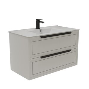 Изображение товара Тумба под раковину ЗОВ Севилья S100W, 100 см, подвесная, цвет белый матовый