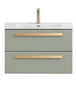 Изображение товара Тумба под раковину Cezares ECO-CER-N-800-2C-SO-VDO-P, 80 см, подвесная, светло-зеленая матовая (без ручек)