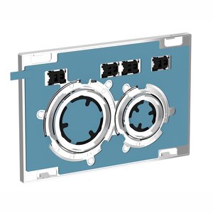 Изображение товара Клавиша смыва Geberit Sigma 115.884.00.1 Type 21, декоративные кольца, глянцевый хром