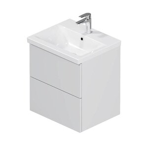 Изображение товара Тумба с раковиной Am.Pm Gem M90-FHX0502WG-WCC0502WG, 50 см, подвесная, цвет белый 