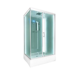 Изображение товара Душевая кабина Dto D229SLED, 120 x 90 см, с крышей, поддон средний, стекло матовое, профиль хром