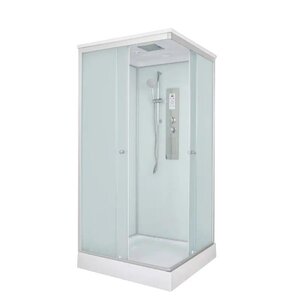 Изображение товара Душевая кабина Dto LK115GM, 100 х 100 см, с крышей, поддон низкий, стекло матовое, профиль хром матовый