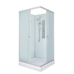 Изображение товара Душевая кабина Dto LK115NGM, 100 х 100 см, поддон низкий, стекло матовое, профиль хром матовый