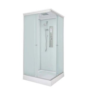 Изображение товара Душевая кабина Dto LK915GM, 90 х 90 см, с крышей, поддон низкий, стекло матовое, профиль хром матовый