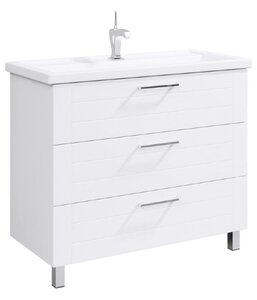 Изображение товара Тумба под раковину Aqwella Манчестер 100 подвесная белая МДФ ЛДСП Россия