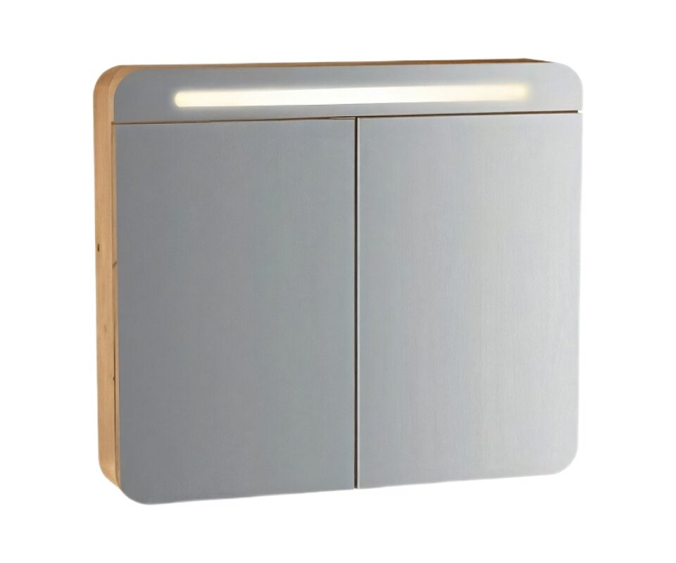Изображение товара Зеркальный шкаф Vitra Sento 80 см с LED подсветкой светлый дуб