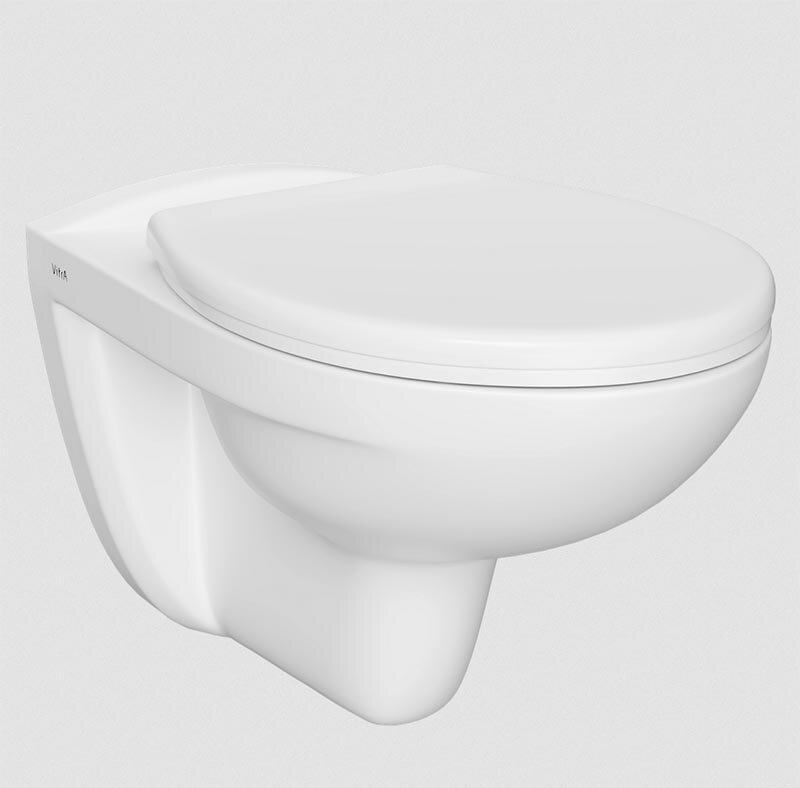 Изображение товара Подвесной унитаз Vitra Normus 6855B003-0101 безободковый белый с горизонтальным выпуском