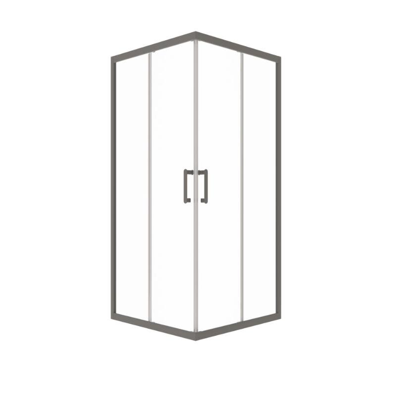 Изображение товара Душевой уголок Triton Фикс Щ0000077237, 100 x 100 см, стекло прозрачное, профиль графит