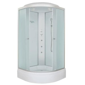 Изображение товара Душевая кабина Dto LM780GM5, 80 x 80 см, с крышей, поддон средний, стекло матовое, профиль хром