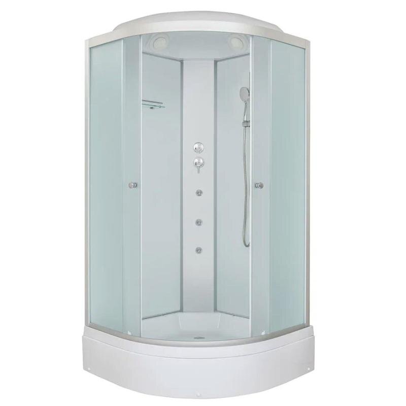 Изображение товара Душевая кабина Dto LM780GM5, 80 x 80 см, с крышей, поддон средний, стекло матовое, профиль хром