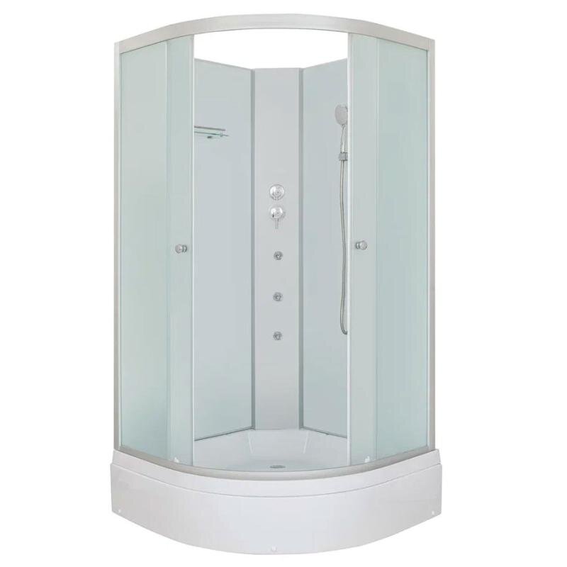 Изображение товара Душевая кабина Dto LM780NGM5, 80 x 80 см, поддон средний, стекло матовое, профиль хром