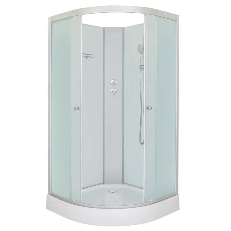 Изображение товара Душевая кабина Dto LM908N5, 80 x 80 см, поддон низкий, стекло матовое, профиль хром