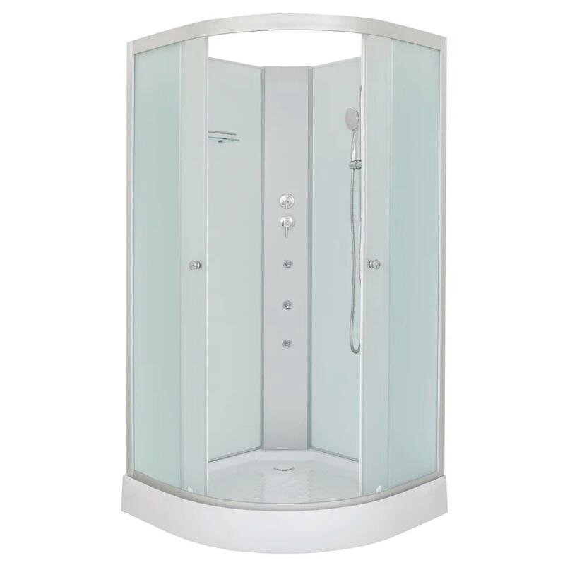 Изображение товара Душевая кабина Dto LM908NGM5, 80 x 80 см, поддон низкий, стекло матовое, профиль хром