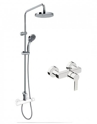 Изображение товара Душевая система Vitra Flo S A49234EXP с 5 режимами струи, хром