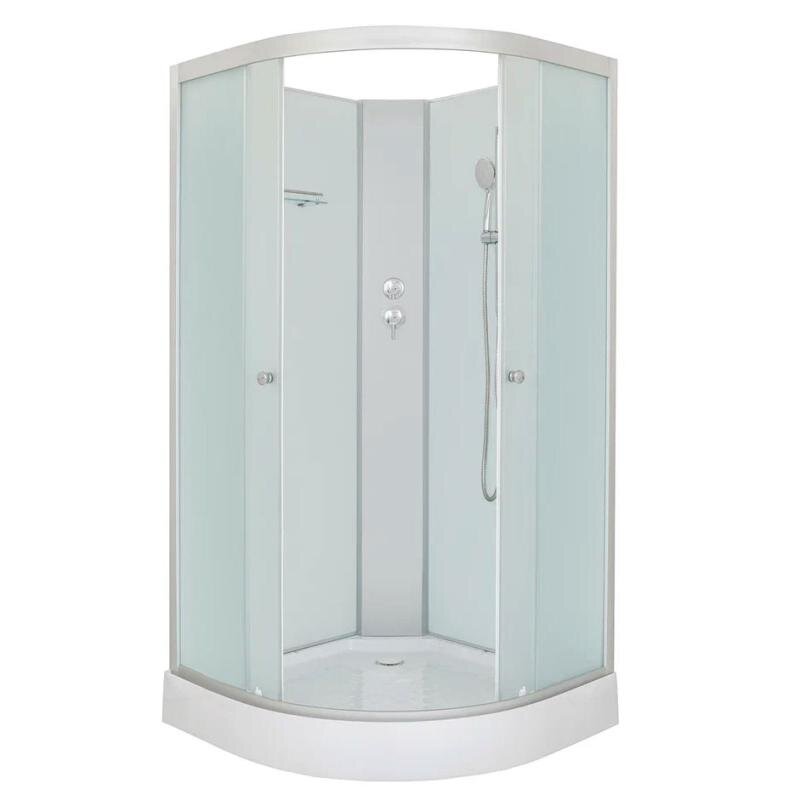 Изображение товара Душевая кабина Dto LM909N5, 90 x 90 см, поддон низкий, стекло матовое, профиль хром