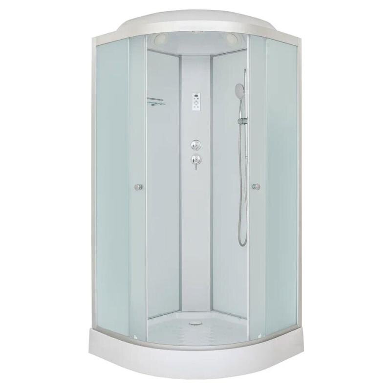 Изображение товара Душевая кабина Dto LM909EL5 90x90 см с крышей, матовое стекло и электронным управлением