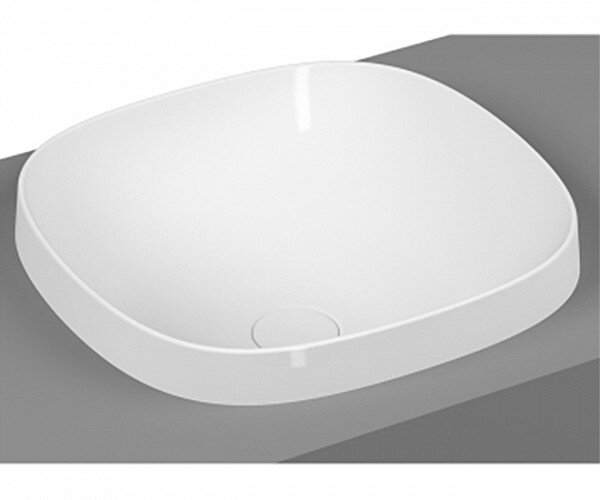 Изображение товара Раковина Vitra Frame 41 см накладная, фарфор, белая, современный дизайн