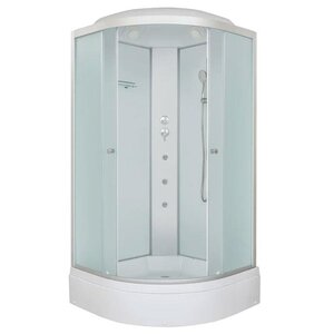 Изображение товара Душевая кабина Dto LM790GM5, 90 x 90 см, с крышей, поддон средний, стекло матовое, профиль хром