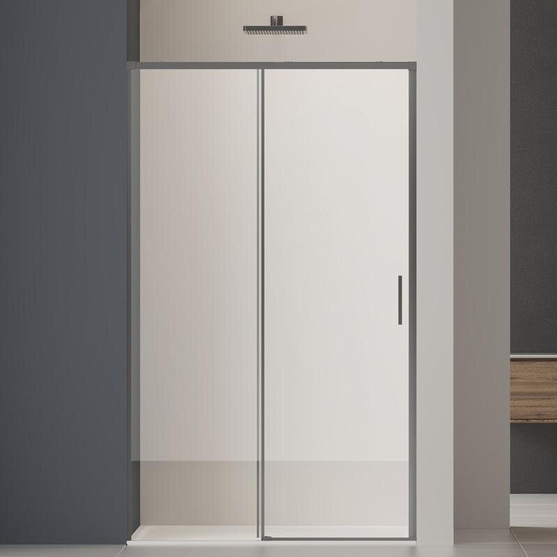 Изображение товара Душевая дверь Vincea VDS-3SO2120CLGM 120 см с прозрачным стеклом и профилем из воронёной стали