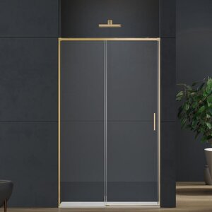 Изображение товара Душевая дверь Vincea Soft 2 VDS-3SO2140CLG, 140 см, стекло прозрачное, профиль золото брашированное