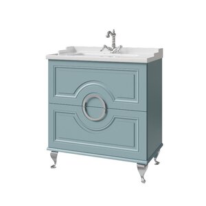 Изображение товара Тумба Caprigo Valletta 35317-SF015 с раковиной, 80 см, напольная, антарктида