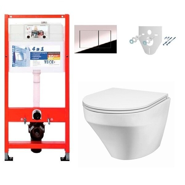 Изображение товара Безободковый подвесной унитаз Am.Pm Inspire с инсталляцией TECE и сиденьем микролифт