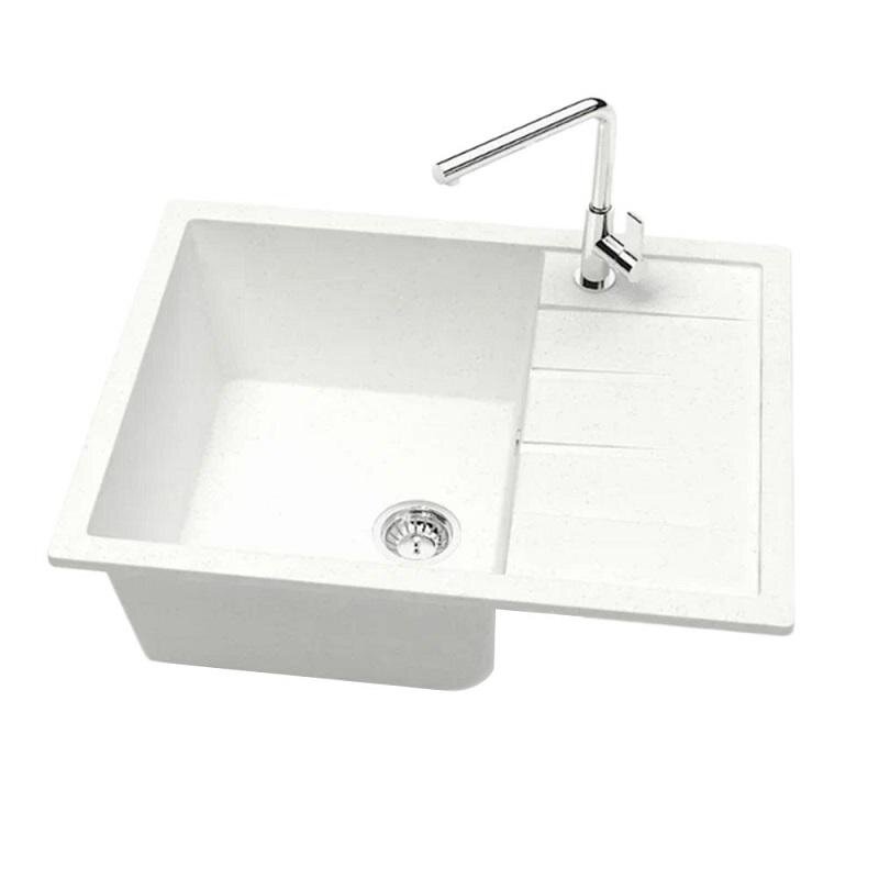 Изображение товара Мойка Maretti MR645-WH из искусственного камня, белая, 64,5 см, 1 чаша Изображение товара Мойка Maretti MR645-WH из искусственного камня, белая, 64,5 см, 1 чаша