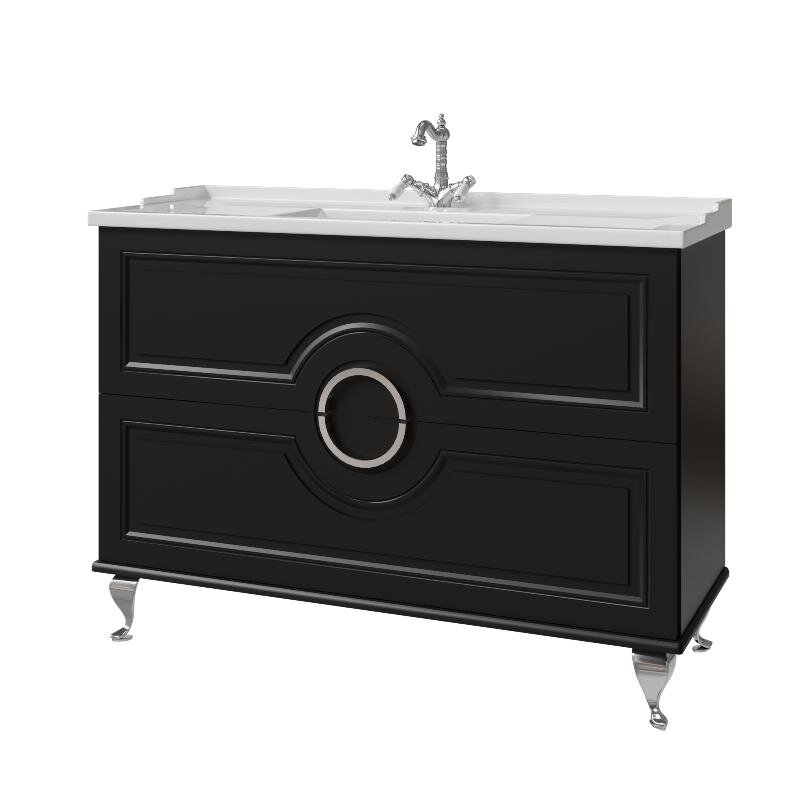 Изображение товара Тумба под раковину Caprigo Valletta Smalty 35320eml-020.000.00.05, 120 см, черный