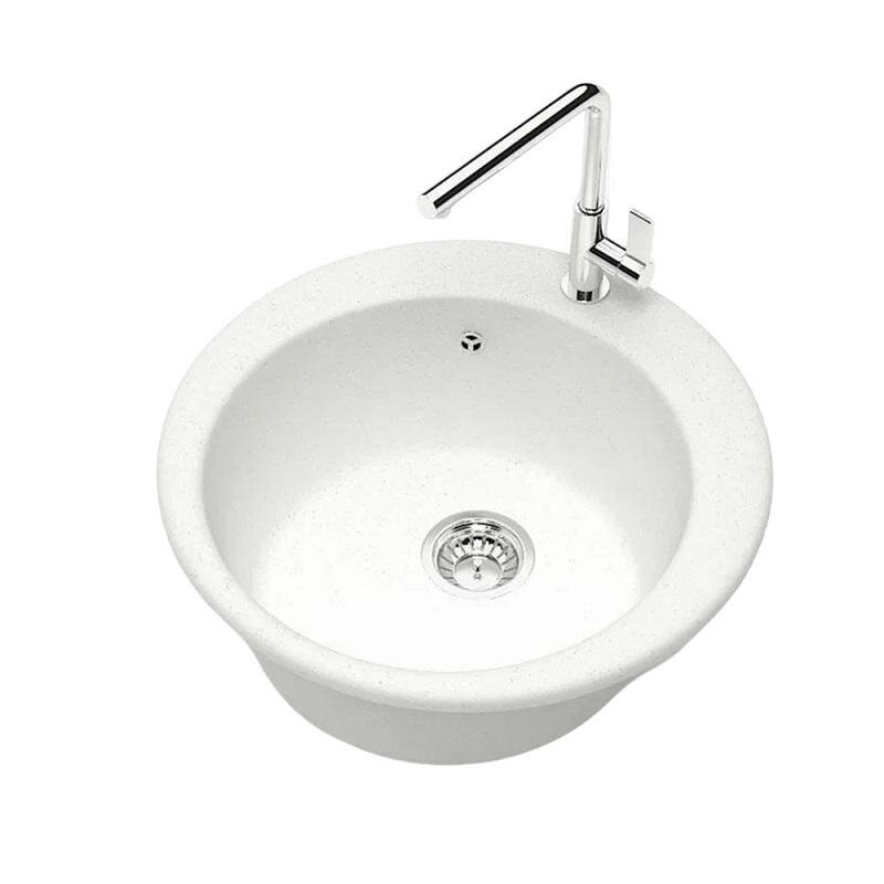 Изображение товара Кухонная мойка Maretti Kitchen MR475-WH, 47.5 см, искусственный камень, белый