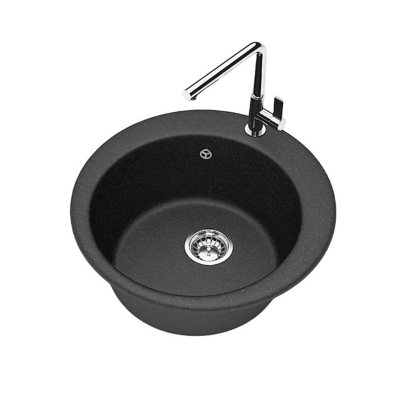 Изображение товара Кухонная мойка Maretti Kitchen MR475-BL, 47.5 см, искусственный камень, черный