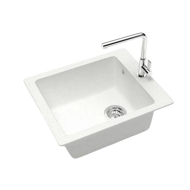 Изображение товара Кухонная мойка Maretti MR425-WH 42.5 см из искусственного камня, белая, матовая