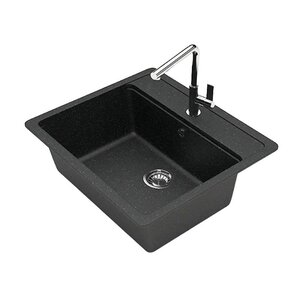Изображение товара Кухонная мойка Maretti Kitchen MR570-BL, 57 см, искусственный камень, черный