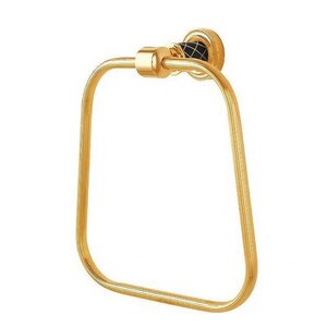 Изображение товара Полотенцедержатель Boheme Murano 10905-B-G, кольцо, золото/черный