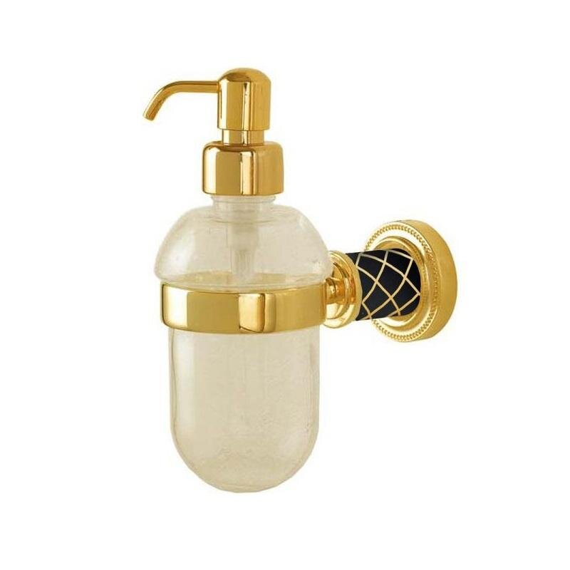 Изображение товара Дозатор жидкого мыла Boheme Murano 10912-B-G, золото/черный