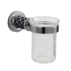Изображение товара Стакан для зубных щеток Boheme Murano 10904-B-CR, хром/черный
