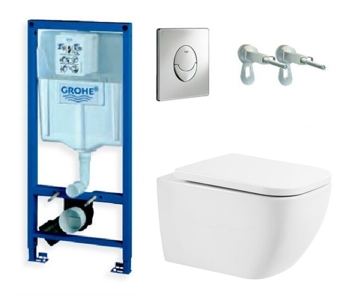 Изображение товара Инсталляция Grohe с подвесным унитазом BelBagno Alpina безободковый микролифт