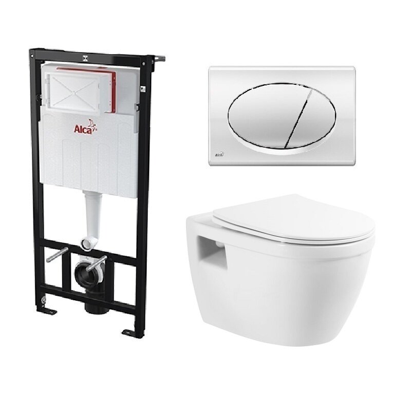 Изображение товара Инсталляция для подвесного унитаза BelBagno Loto BB070CHR/SC с безободковой чашей