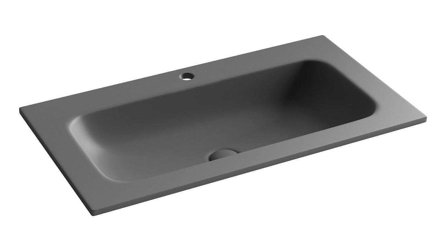Изображение товара Раковина Ceramicanova Grace CN7012MDH Фарфор тёмно-антрацит матовый 81x45.7 см Изображение товара Раковина Ceramicanova Grace CN7012MDH Фарфор тёмно-антрацит матовый 81x45.7 см